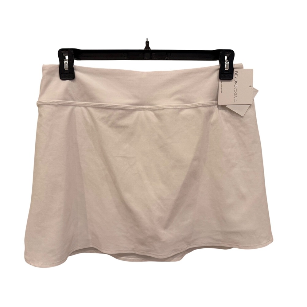Beyond Yoga Womens White Tennis Skirt Athleisure Skort XL NWT‎